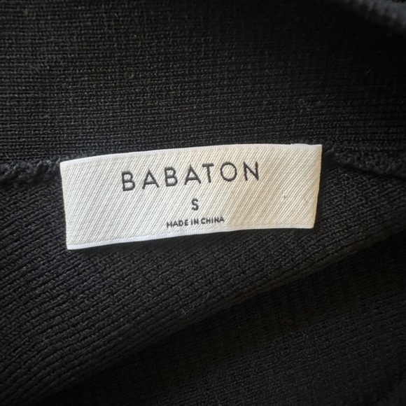 Aritzia Babaton Black Ribbed Knit Top with Cross Straps - Picture 2 of 3